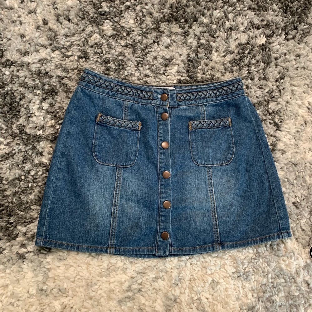 Kendall & Kylie ๐ฏ% Cotton Denim Button Down Skirt size 28 - Picture 11 of 16